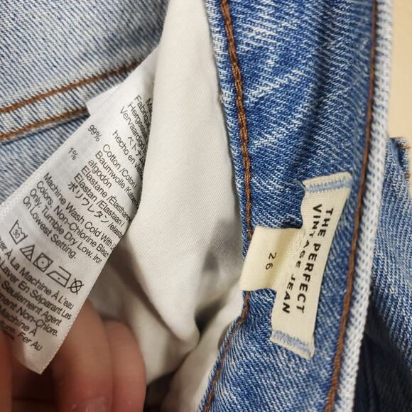 Madewell The Perfect Vintage Jean in Coney Wash: Destroyed Edition Size 26 - Picture 9 of 10